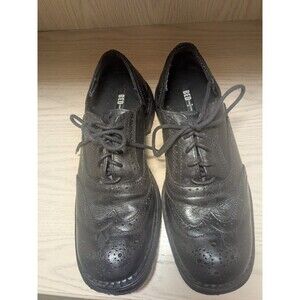 Men's Bed Stu Vizzini Black Leather Lace Up Wingtip Oxford Shoes Sz 10